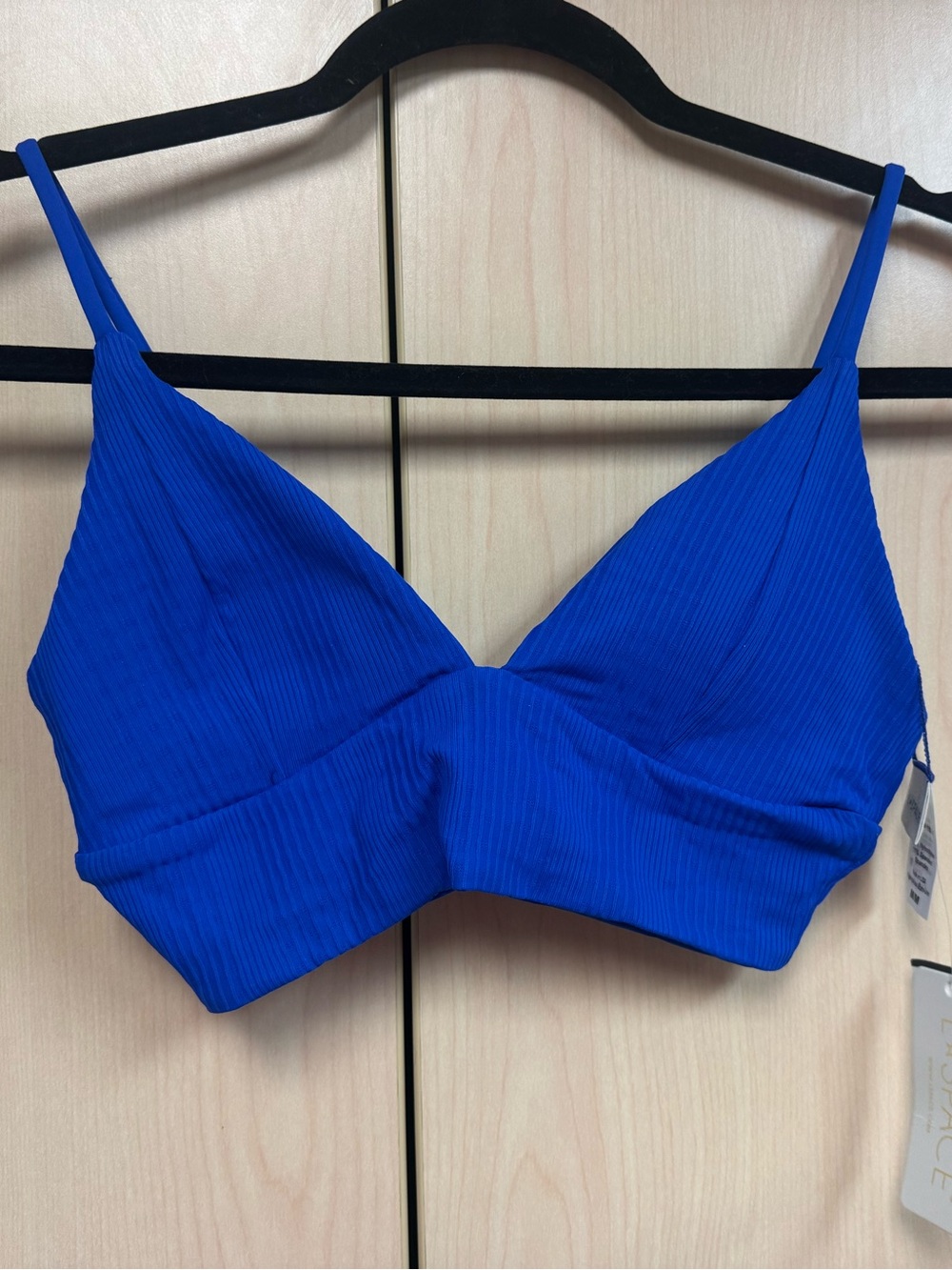 l*space Ribbed Bralette in Bright Royal Blue